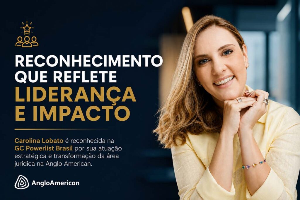 Carolina Lobato, diretora Jurídica da Anglo American, é nomeada uma das mais influentes lideranças jurídicas no Brasil (Divulgação: Anglo American)